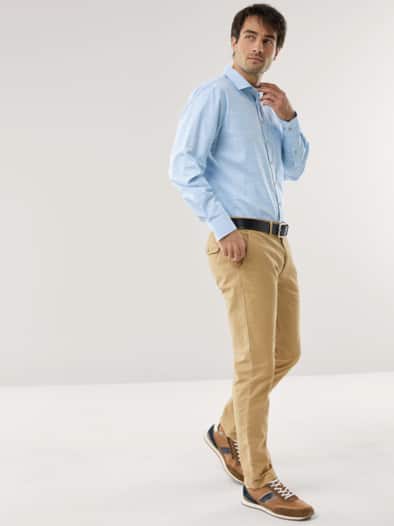 Soft-Tropical Hemd Uni Hellblau