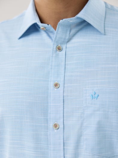 Soft-Tropical Hemd Uni Hellblau