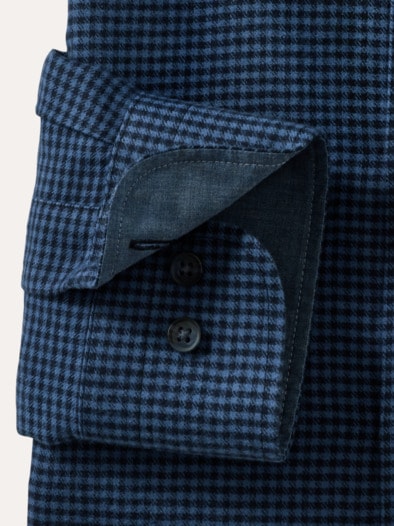 Sturmtief Flanell-Hemd Vichy Marine