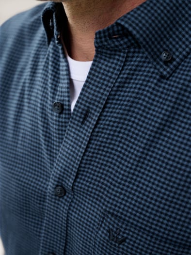 Sturmtief Flanell-Hemd Vichy Marine
