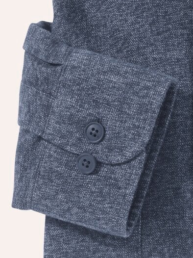 strukturiertes Flanell-Hemd Marine