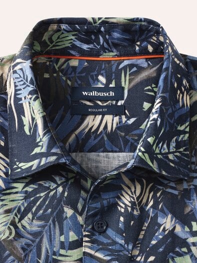 Leinen Künstler-Hemd Druck