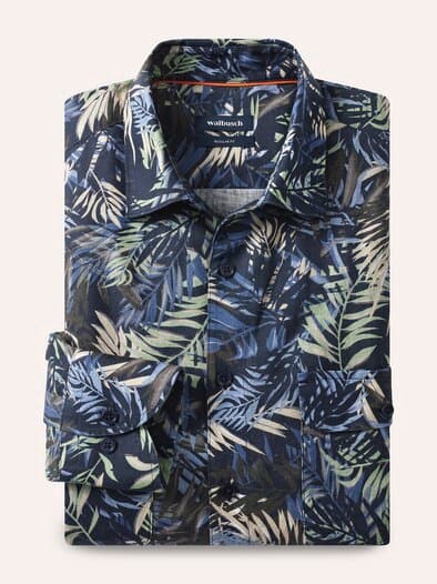 Leinen Künstler-Hemd Druck