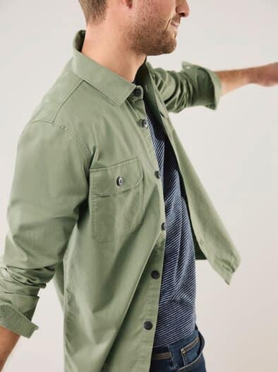 Hemdjacke aus Baumwoll-Mischung Schilf