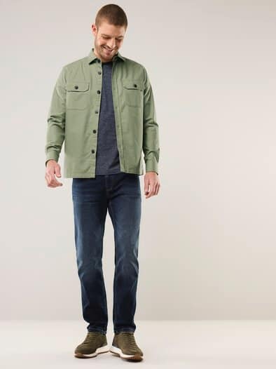 Hemdjacke aus Baumwoll-Mischung Schilf