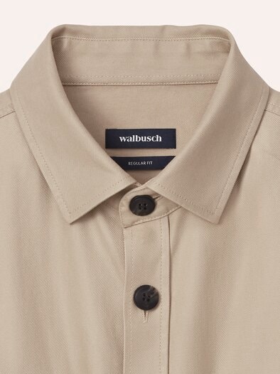 Hemdjacke aus Baumwoll-Mischung Sand