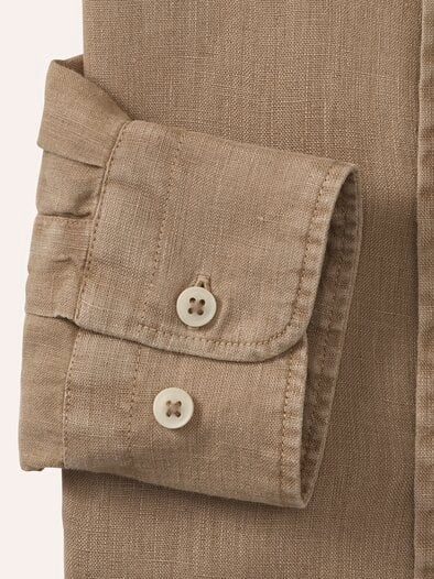 Pures Leinen Hemd Überfärber Latte