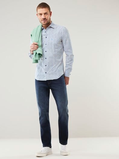 Extraglatt Hemd Minimal Druck