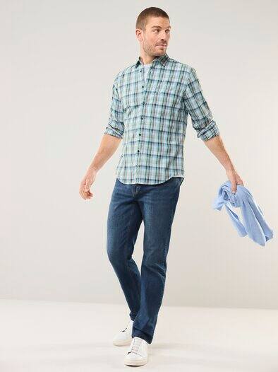 Extraglatt Hemd Karo Multi