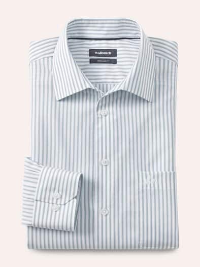 Extraglatt-Hemd Streifen Blau