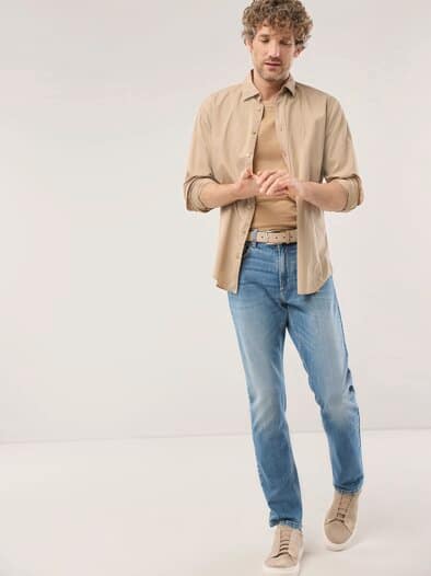 Überfärber-Hemd Sand