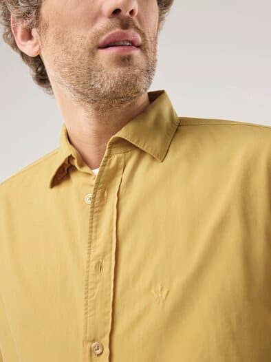 Überfärber-Hemd Akaziengelb