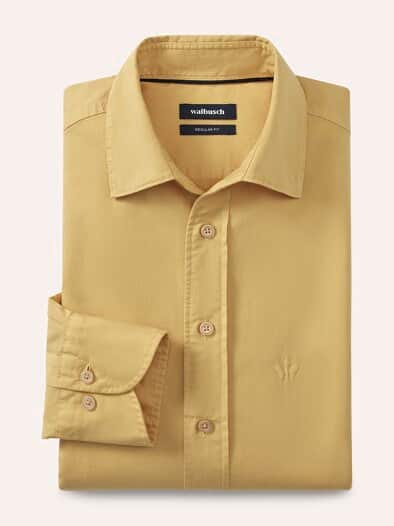 Überfärber-Hemd Akaziengelb