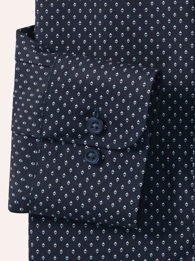 Extraglatt-Hemd Walbusch-Kragen Minimal Druck