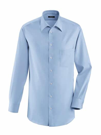 Extraglatt-Hemd Walbusch-Kragen Hellblau