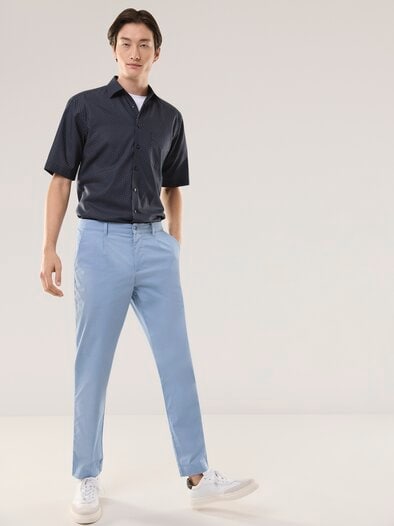 Extraglatt-Hemd Walbusch-Kragen Minimal Druck