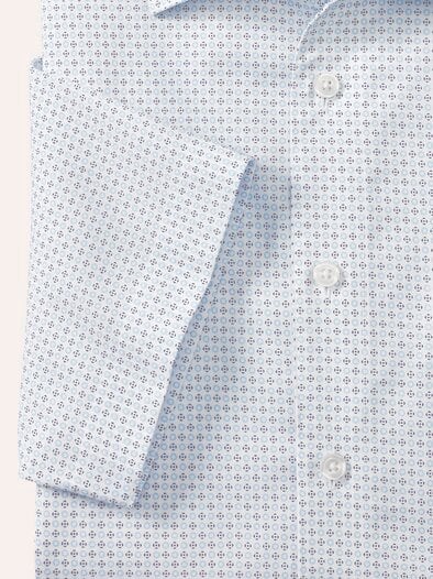 Extraglatt-Hemd Walbusch-Kragen Druck Weiß