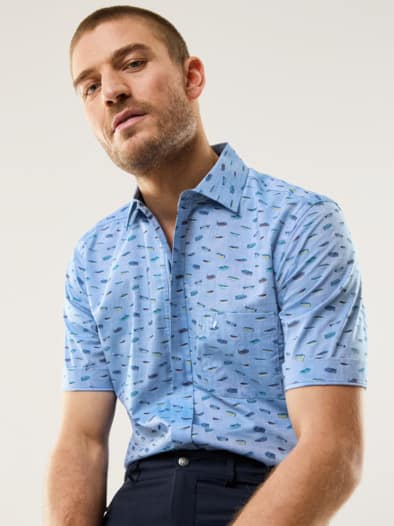 Tropical-Hemd Zip&Go Druck Multi