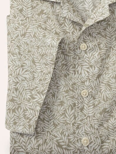 leichtes Reverskragen-Hemd Druck Natur