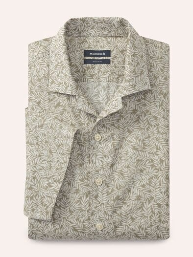 leichtes Reverskragen-Hemd Druck Natur
