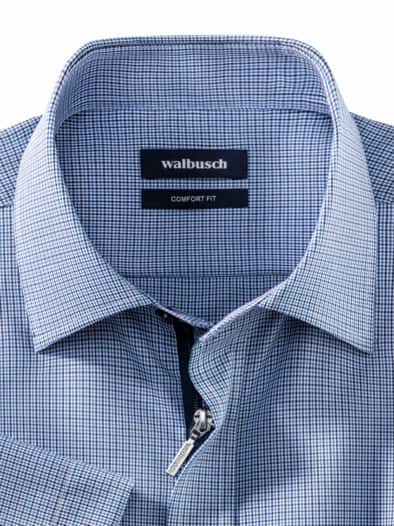 Extraglatt-Hemd Zip & Go Minikaro Blau