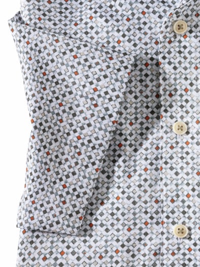 Extraglatt-Hemd Tropical Druck Minimal