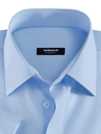 Extraglatt-Hemd Kent-Kragen Hellblau