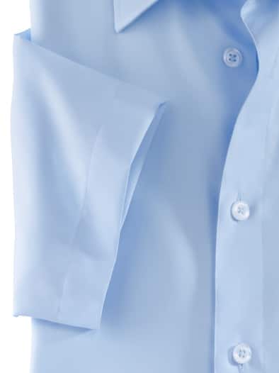 Extraglatt-Hemd Kent-Kragen Hellblau