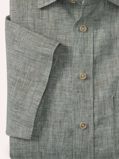 Pures Leinen Hemd Uni Schilf