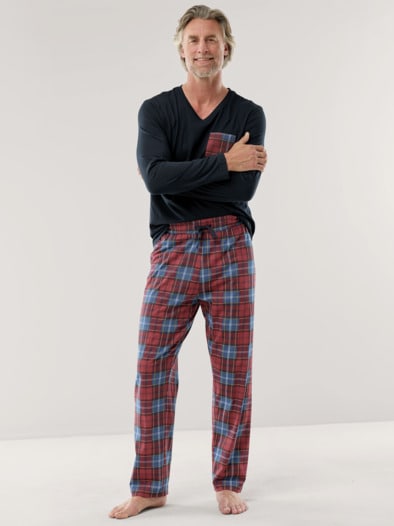 Tartan Pyjama Rot/Marine