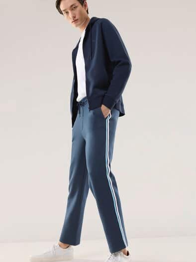 Jersey Hose Galonstreifen Marine