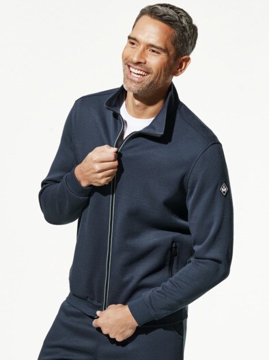 Freizeitjacke Klimawolle Marine