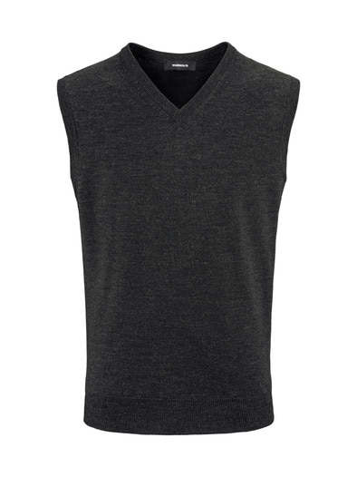 Merino-Mix V-Pullunder Anthrazit