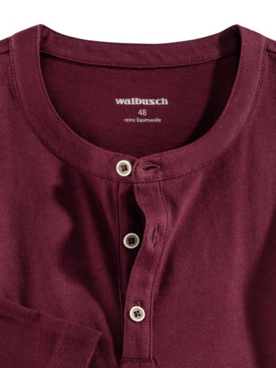 Henley-Shirt Burgund