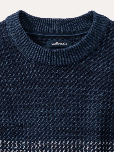 Effekt-Pullover Blau
