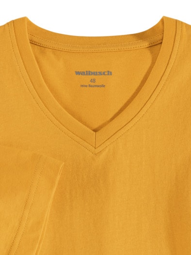 T-Shirt V-Ausschnitt Safran