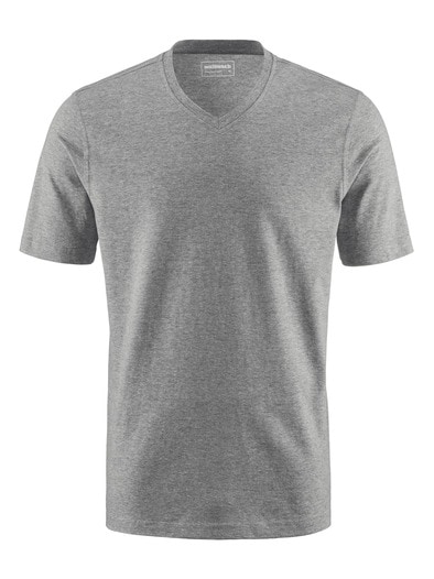 T-Shirt V-Ausschnitt Mittelgrau