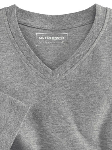 T-Shirt V-Ausschnitt Mittelgrau