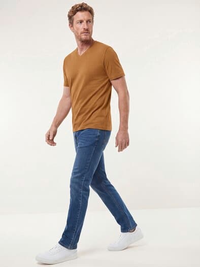 T-Shirt V-Ausschnitt Messing