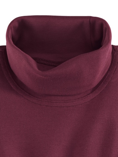 Rollkragen-Shirt Burgund