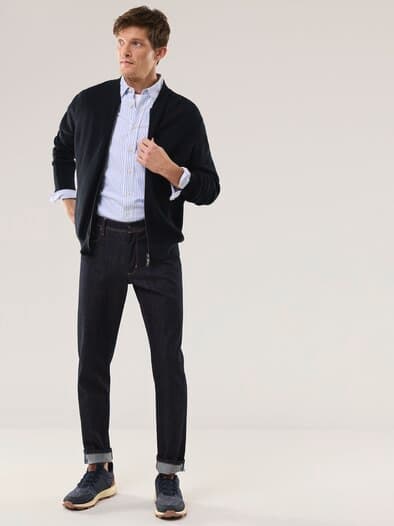 Zip-Jacke Ministruktur Marine