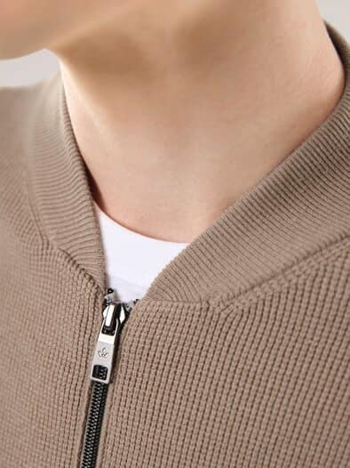 Zip-Jacke Ministruktur Sand