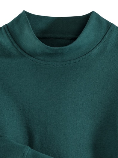 Langarm-Shirt Stehkragen Clubgrün