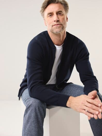 Milano Zip-Jacke Navy