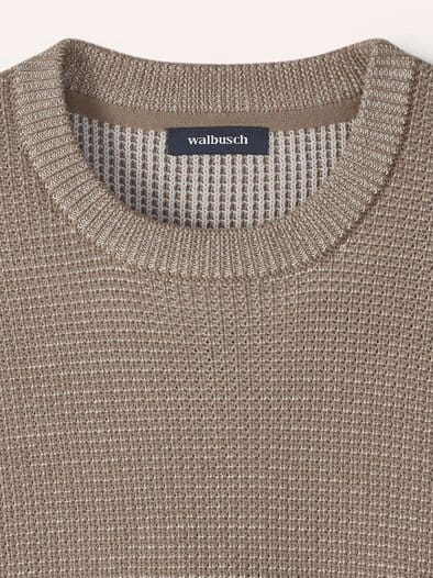Strukturpullover Bicolor Sand