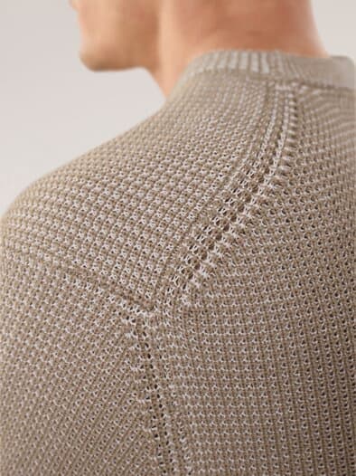 Strukturpullover Bicolor Sand