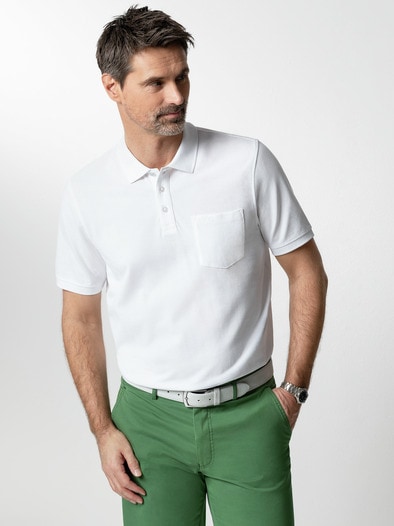 Pique-Polo Pima Cotton Weiß