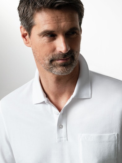 Pique-Polo Pima Cotton Weiß
