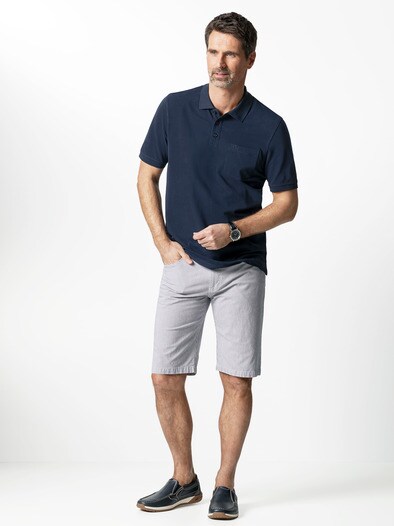 Pique-Polo Pima Cotton Marine