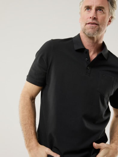 Pique-Polo Pima Cotton Schwarz